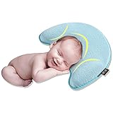 SOEKAVIA 赤ちゃん枕 ベビー枕 0歳-1歳 低反発スボンジピロー メモリーフォーム 寝返り/絶壁/斜頭/向き癖防止 寝姿/頭の形矯正 通気まくら 汗とり 快眠 (ブルー)