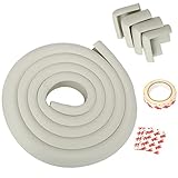 JNTworld コーナークッション ケガ防止 コーナークッション コーナーガード 赤ちゃん/ベビー/お子様やご年配の方 自由DIY テーブル/ベビーベッド/柱の角などにも 2m×2＋コーナーパット4