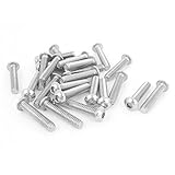 六角ソケットネジ，SODIAL(R) 1/4インチ、20x1,1 / 4インチ六角穴付ボルトヘッドボルトネジ25個