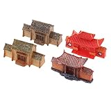 B Baosity 妖精ガーデンハウス　ミニチュア　4個入り　レジン　マイクロ風景ドールハウ　箱庭用　盆栽　ガーデン　装飾