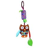 ノーブランド品 　2個　ベビーベッド　ベビーカー用　吊り人形　おもちゃ　風鈴　ラトル　知育　フクロウ　ガラガラ