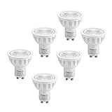 GU10 LED電球 KINGSO 6.5W 省エネLEDスポットライト GU10口金 電球色3000K/昼光色6000K ビーム角36° AC100-240V 「6セット」 昼光色