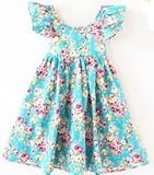 INSチェリーレモンコットンバックレスドレスの女の子の花のビーチのドレスかわいい赤ちゃんの夏のバックレスホルタードレス子供ヴィンテージの花のドレス