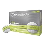テーラーメイド(TAYLOR MADE) TMJ25 Tour Resp Stripe NEON YLW JPN dz ツアーレスポンス ストライプ ネオン イエロー ゴルフボール ホワイト イエロー
