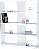 収納 ラック シェルフ ♪東谷家具 ワイドグラスシェルフ HAB-625WH <W122×D31.5×H149cm> 【AZUMAYA】 インテリア家具 ファミリー 一人暮らし シンプル おしゃれ