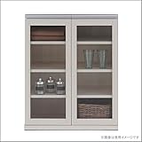 収納家具 ガラスキャビネット ホワイトウッド柄 MYS-73G