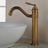 Hiendure Centerset Single Handle Antique Brass Bathroom Vanity Sink Lavatory Faucet [並行輸入品]