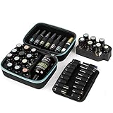 Umora精油収納ケース 37本用 エッセンシャルオイル 収納ボックス アロマケース 5ml 10ml 15ml 115ml 大容量 携帯便利（ブルー）