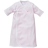西松屋 Aラインドレス（麻の葉柄） 日本製 【新生児50-60cm】 新生児 ピンク