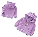 紫色　熊の耳　アウター/コート/上着　子供服　女の子　幼児　男の子　　赤ちゃん服　ベビー服　フード付き　長袖　厚い　キッズ服　ロンパース　カバーオール　満月/出産祝い/プレゼント　5サイズ　75CM－