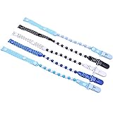 (フィーショー)FEESHOW 新生児 おしゃぶりホルダー クリップ お出かけ 落下防止 紛失防止 無毒 5本セット (Free, タイプB)