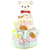 おむつケーキ リラックマ コリラックマ 2段 出産祝い ベビーギフト タオル ぬいぐるみ rirakkuma1_2
