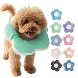 [いぬのくらし] エリザベスカラー 犬 傷舐め防止 猫 ソフト 柔らかい 防水 軽量 手術 引っ掻き防止 獣医師監修 小型犬 中型犬 2サイズ 6色 (ミントグリーン, M)