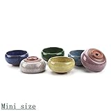 T4U 6.5CM 陶器ミ二植木鉢 氷裂紫砂シリーズ 多肉植物 サボテン鉢 フラワーポット プランター容器 6個入り