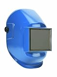 Sellstrom 29941-611 Super Tuff Nylon Blue Coated Ratchet Headgear Welding Helmet with Impulse Ultra 