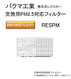 バクマ工業　交換用PM2.5対応フィルター　RESPM-150。Ф150　樹脂製差圧式レジスター専用　（10枚セット）交換用PM2.5対応フィルターです。
