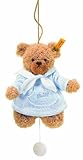 Steiff Sleep Well Bear with Removable Music Box Plays a Folk Song (Blue, 16cm) by Steiff