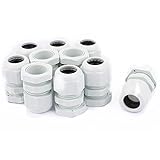 XDiscount ケーブルグランド　10-14mm　コネクタ　ケーブルコネクタ　ナイロン　防水　１０個入り　ホワイト