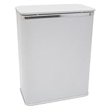 Redmon 228WHSV Bath Jewelry Diamond Pattern Vinyl Hamper - White-Silver