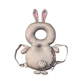 yuzuyu_shop 赤ちゃん 子供 頭保護 転倒防止 枕 クッション リュック 涼しい 夏 メッシュ グレー ウサギ