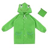 1pc防水服可愛い漫画動物モデル子供レインコートオックスフォード布 カラー: グリーン