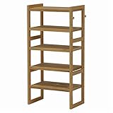 シンプルシューズラック/下駄箱 【幅45cm×高さ92cm】 ライトブラウン 木製/パイン 高さ調節可 フック2個付き【代引不可】 生活用品 インテリア 雑貨 インテリア 家具 収納家具 シューズラック シューズボックス top1-ds-1