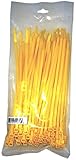 Cambridge 100 pcs- 8" 50 Lbs Tensile Strength, Standard Duty Nylon Cable Ties, Yellow CONTRACTOR PAC