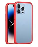 iPhone16 バンパー ケース シリコンフレーム レンズ保護 一体感 ストラップ穴 耐衝撃 超薄軽量 放熱設計 (レッド, iphone16)