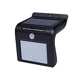 8 LEDソーラーパワーライトモーションセンサー屋外ガーデンヤードセキュリティランプ