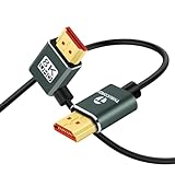 Thsucords 超薄型8K HDMI 2.1 90度右アングルケーブル 0.5M フレキシブルスリム高速コード 4K@120Hz 8K@