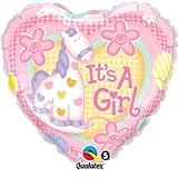 新しいBaby It 's A GirlソフトPony Qualatex 9 " Mini Foil Balloon on Stick