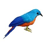 Lovoski 鳥の装飾　人工フェザー　現実的　ホーム　ガーデン　デザイン小物　　全11種　高品質 - 青い鳥
