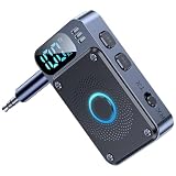 【最新型】SETHDA Bluetooth 5.4 トランスミッター & レシーバー 2-in-1 ワイヤレス ブルートゥース 送信機 受信機 小型 Bluetooth 3.5mm Aux オーディオトランスミッター/レシーバー 低遅延 ハンズフリー通話 ナビ 音楽再生 LEDディスプレイ 車載スピーカー/テレビ/PC/ホームステレオなど適用 日本語取扱説明書付き