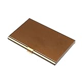 POTOJP 名刺入れ 2way アルミ ステンレス スタイリッシュ カードケース 薄い メンズ＆レディース 兼用 (コーヒー)