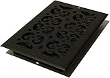 Decor Grates ST612W 6-Inch by 12-Inch Painted Wall Register, Black Textured [並行輸入品]