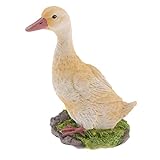 Perfk アヒルの装飾　置物　庭 池　ガーデニングオーナメント　動物モデル　農場　全4種　樹脂　 - イエローS
