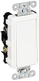 Hubbell Wiring Systems RSD415W tradeSELECT Four Way Decorator Quiet Rocker Switch, 15A, 120-277V AC,