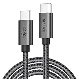 XAOSUN USB C ケーブル 240W 3M 超急速充電 140W充電対応 USB Type C 2.0 ケーブル 480Mbps iphone 15 plus pro max、MacBook Pro、iPad mini、Matebook、iPad Pro、Xperia、Galaxy等Type C機種対応