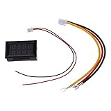 SODIAL(R)電圧計 電流計 デジタルマルチメータ 電圧計 パネルメータ ブルー+レッドLED