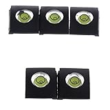 Perfk ニコンカノンカメラに対応　5ピース　フラッシュ　ホット　シュー　カバー　キャップ　バブル　スピリット　レベル　黒　耐久性 互換性　ABS