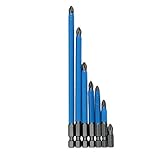 zmart アンチスリップビット7本25mm 50mm 65mm 70mm 90mm 127mm 150mm 電動ドライバー インパクトドライバー 六角シャンク HEX 6.35mm