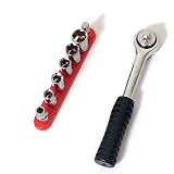 ラチェットハンドル 最大トルク 60.8N/m (6.2kgf/m) ソケットレンチ付 5.55 6 7 8 10 12mm