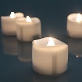Micandle 24pcs Warm White Flickering Flameless Candles with Timer(6 hour),Bright Battery Candles [並行