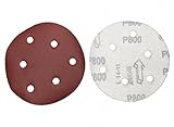 [Cazycazun] ダブル アクション サンダー 用 マジック ペーパー 研磨 やすり 125 mm 6穴 50 100 枚 セット (Z6 高細密粗粒 #800 50 枚)