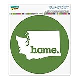 ワシントン州ワシントン州ホームステートソリッドグリーン公式ライセンス自動車用車窓ロッカーサークルバンパーステッカー