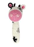 オーガニックバンブーカギ針編みCowスティックRattle