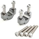 ジータレーシング(ZETA RACING) スタンダード径バー(22.2mm)用 バーライズスペーサー 14mmアップ チタンカラー F4625