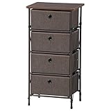 SEMI-AZ 4段 チェスト 幅40cm (ブラウン) カラーボックス 収納ボックス 衣装ケース AZ-LFS-702