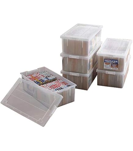 Amazon.co.jp: CDケース DVDケース 収納ボックス フタ付き 同色 6個組