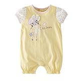 YueLian 春夏 新生児 ベビー服 ボディスーツ ロンパース 後開き 新生児 ベビー 女の子 カートゥーン付き 肌触り(適用:9-12月)